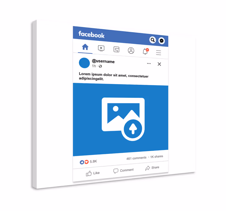 パーソナライズ可能 キャンバス フェイスブック画面 - TENSTICKERS