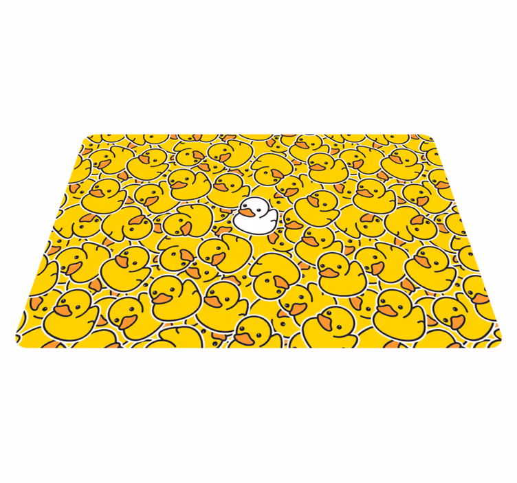 動物 ビニールマット さまざまなかわいい白いアヒル - TENSTICKERS
