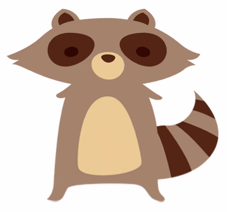 動物 ビニールマット アライグマデザイン - TENSTICKERS