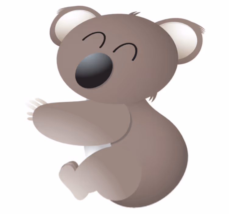動物 ビニールマット ハッピーコアラ - TENSTICKERS