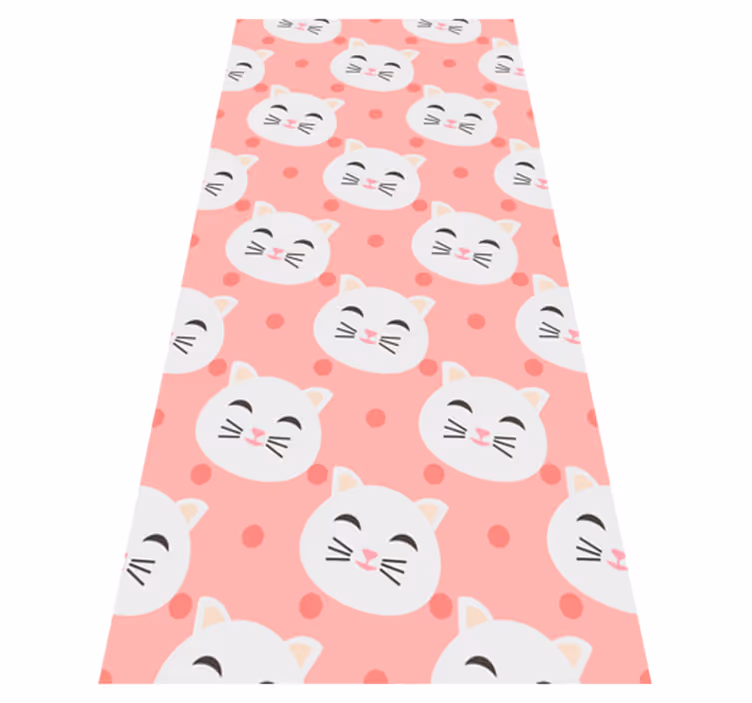 動物 ビニールマット 面白い小さな猫 - TENSTICKERS