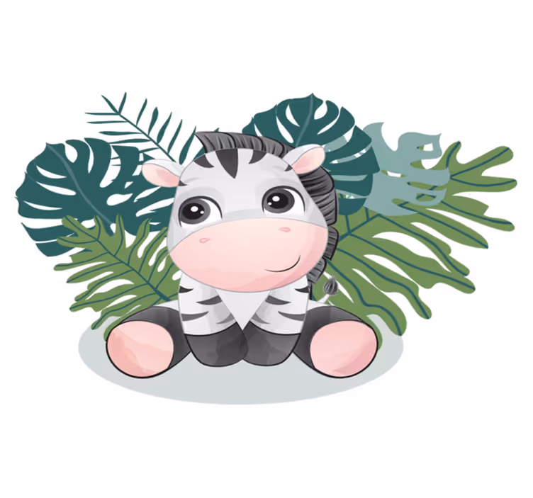 動物ビニールマットアフリカの野生ゼブラ - TENSTICKERS