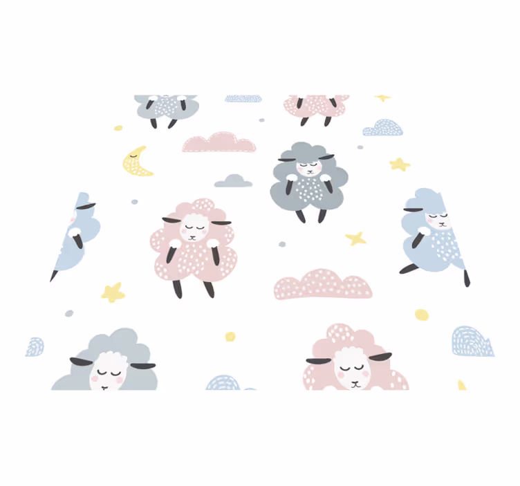 動物ビニールマット子供用ひつじ柄 - TENSTICKERS