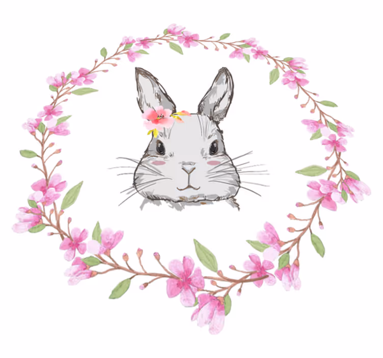 動物ビニールマット 子供用ワイルドアフリカバニーガール - TENSTICKERS