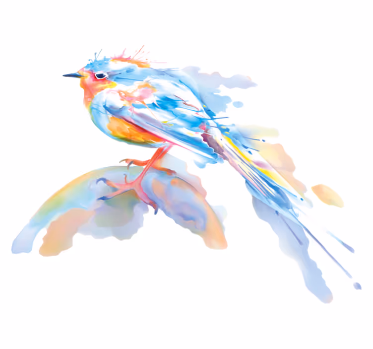 動物 ビニールマット 鳥の水しぶき - TENSTICKERS