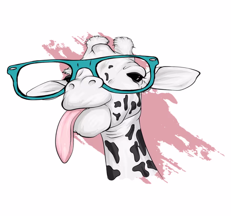 動物 ビニールマット キリンの水遊び - TENSTICKERS
