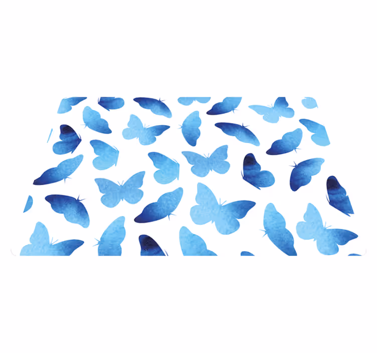 動物 ビニールマット ペイントされた蝶々 - TENSTICKERS