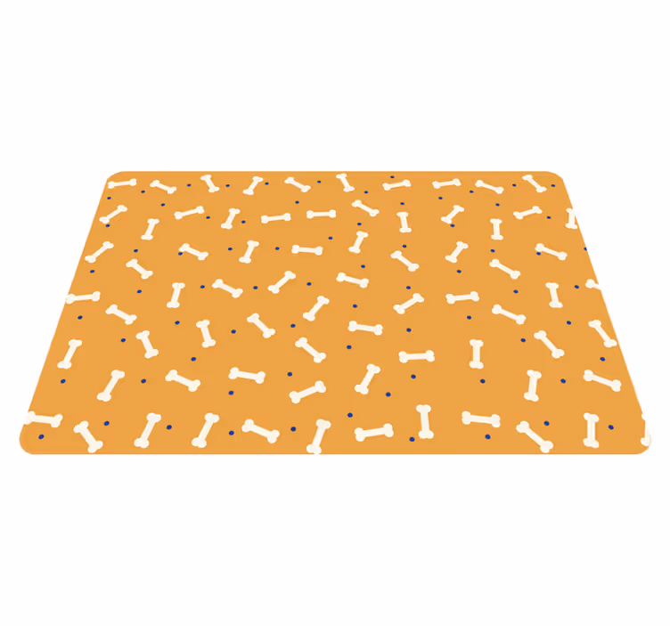 動物 ビニールマット オレンジの骨模様 - TENSTICKERS
