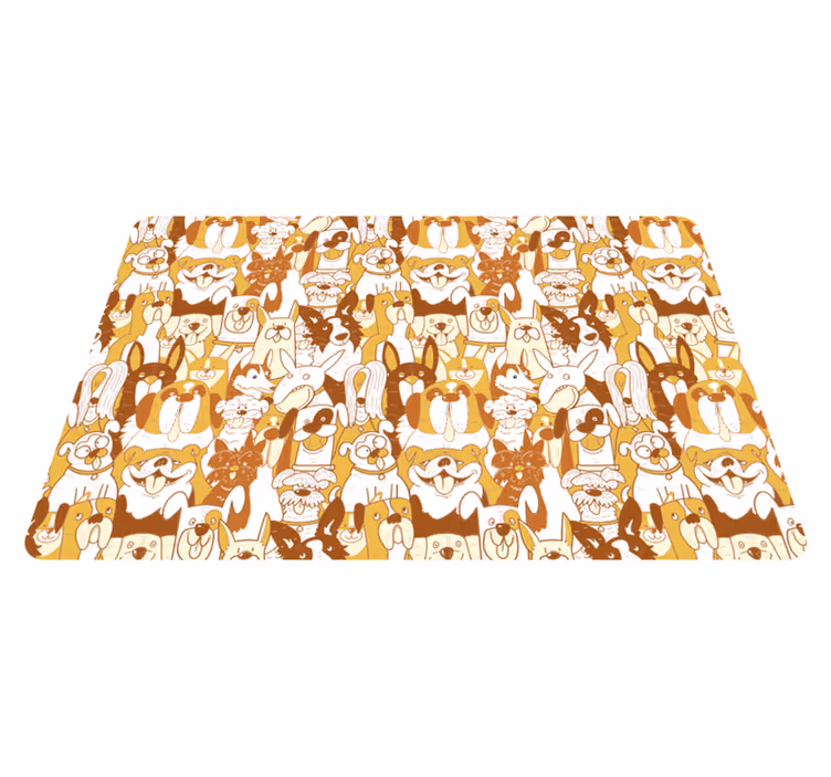 動物 ビニールマット 犬のパーティー - TENSTICKERS