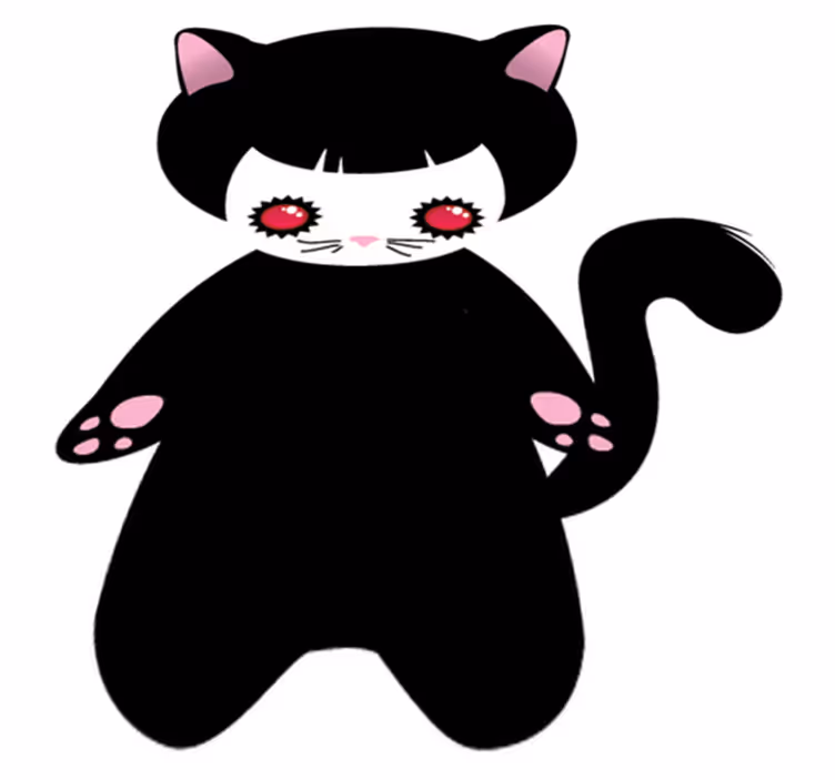 動物 ビニールマット ベビーネコモンスター - TENSTICKERS