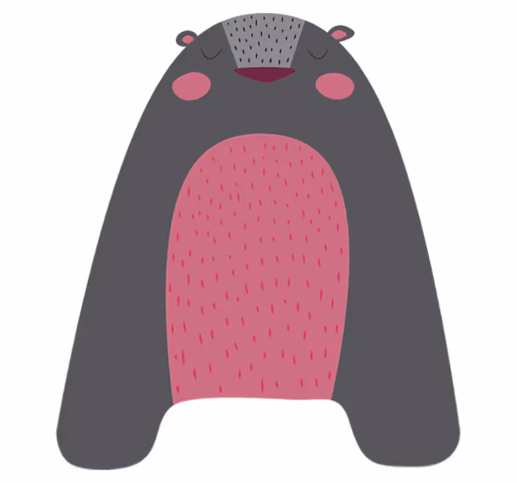 動物ビニールマット子供用グレーのクマ - TENSTICKERS