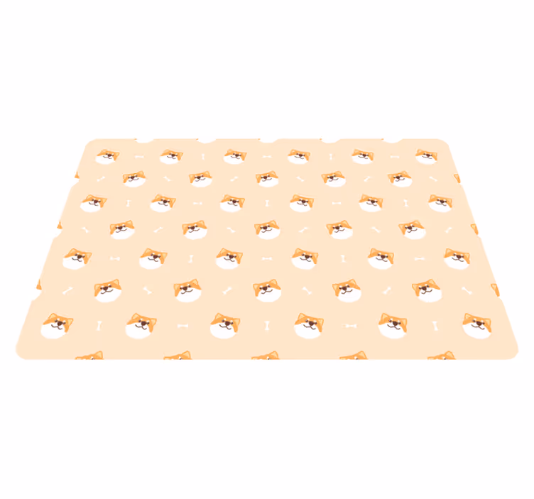 動物 ビニールマット 可愛い犬の顔のイラスト - TENSTICKERS