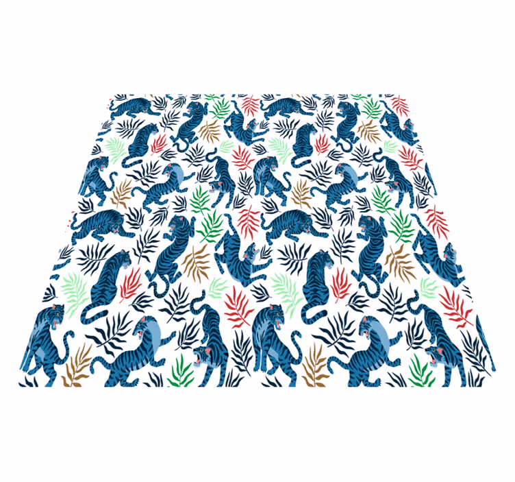動物 ビニールマット 色鮮やかで危険なヒョウ - TENSTICKERS