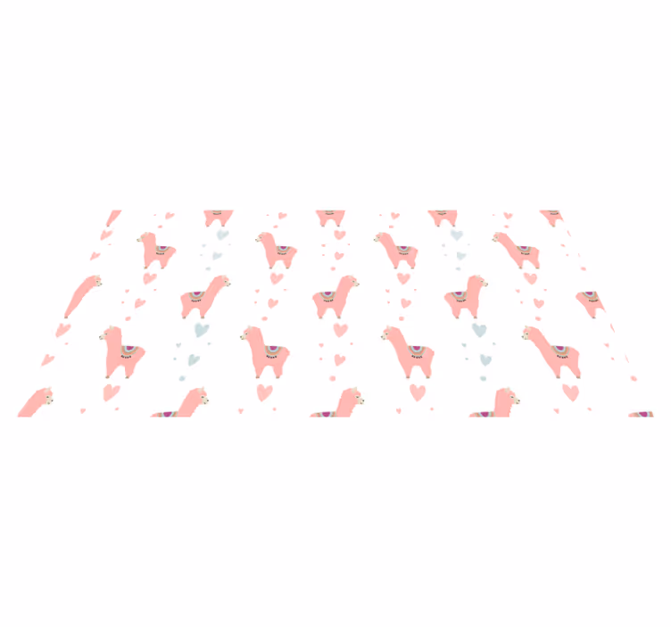 動物 ビニールマット ピンクラマ柄 - TENSTICKERS