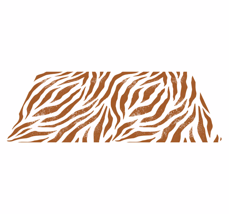 動物 ビニールマット ブラウンゼブラ柄 - TENSTICKERS