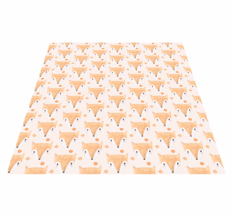 動物 ビニールマット 子ギツネ柄 - TENSTICKERS