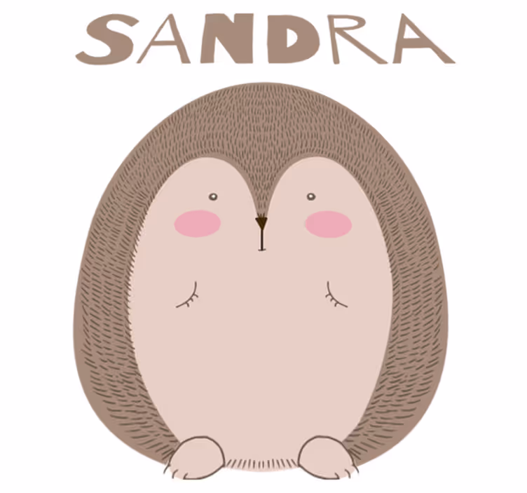 動物 ビニールマット かわいいハリネズミキャラクター - TENSTICKERS