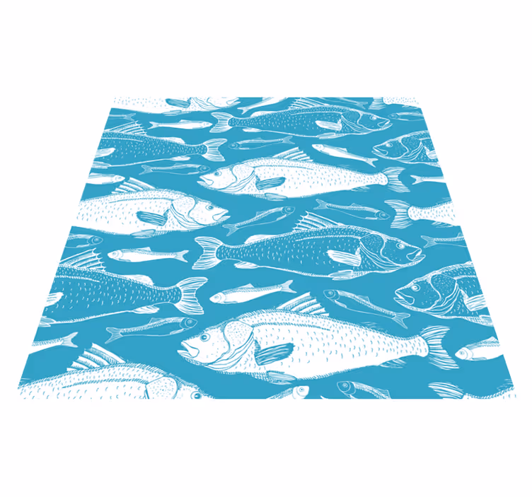 動物 ビニールマット 水生魚柄 - TENSTICKERS
