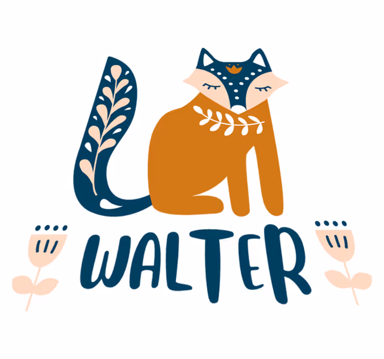 動物 ビニールマット 狐のキャラクターイラスト - TENSTICKERS