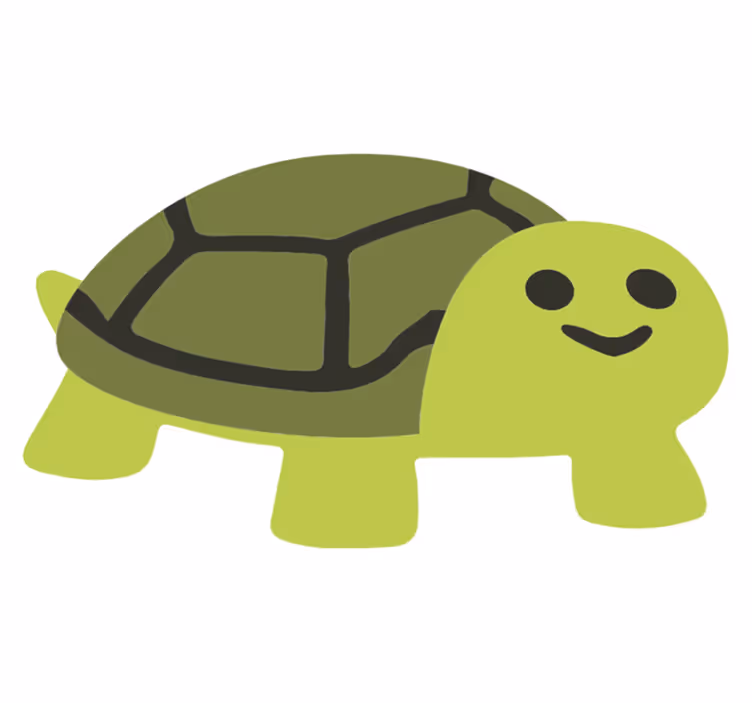 動物 ビニールマット 可愛い笑顔のカメ - TENSTICKERS