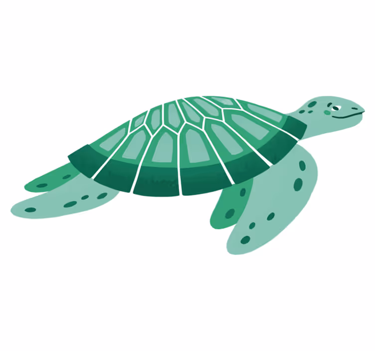 動物 ビニールマット 楽しいカメのアート - TENSTICKERS