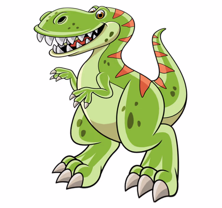 動物 ビニールマット 漫画のティラノサウルス・レックス - TENSTICKERS
