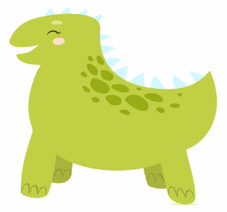 動物 ビニールマット ハッピーダイナソーキャラクター - TENSTICKERS
