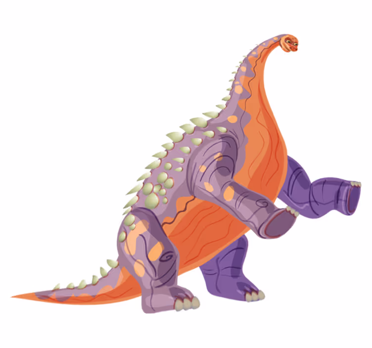 動物 ビニールマット カラフルな恐竜キャラクター - TENSTICKERS