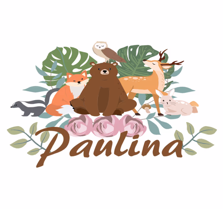 動物 ビニールマット 森の動物たちの集まり - TENSTICKERS