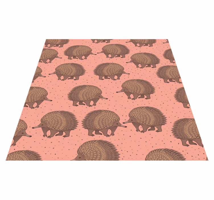 動物 ビニールマット ハリネズミ柄背景 - TENSTICKERS