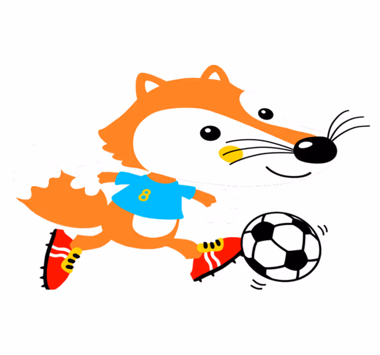 動物 ビニールマット おしゃれなキツネのフィギュア - TENSTICKERS