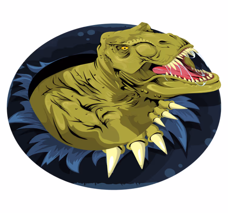 動物 ビニールマット ティラノサウルスの頭骨 - TENSTICKERS