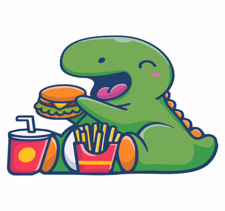 動物 ビニールマット ハッピーグリーン恐竜 - TENSTICKERS