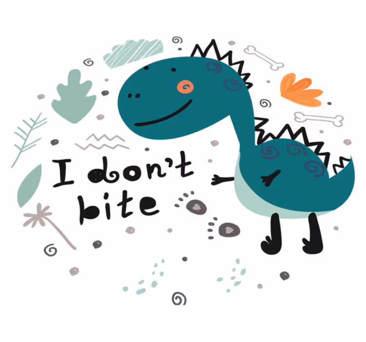 動物 ビニールマット かわいい恐竜のイラスト付き - TENSTICKERS
