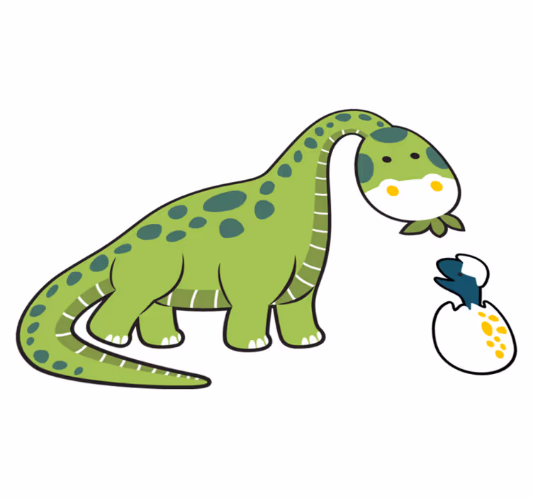 動物 ビニールマット 可愛い恐竜のひながら - TENSTICKERS