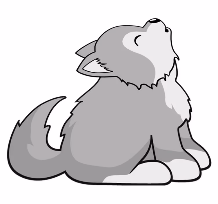 動物 ビニールマット 吠える犬のイラスト - TENSTICKERS