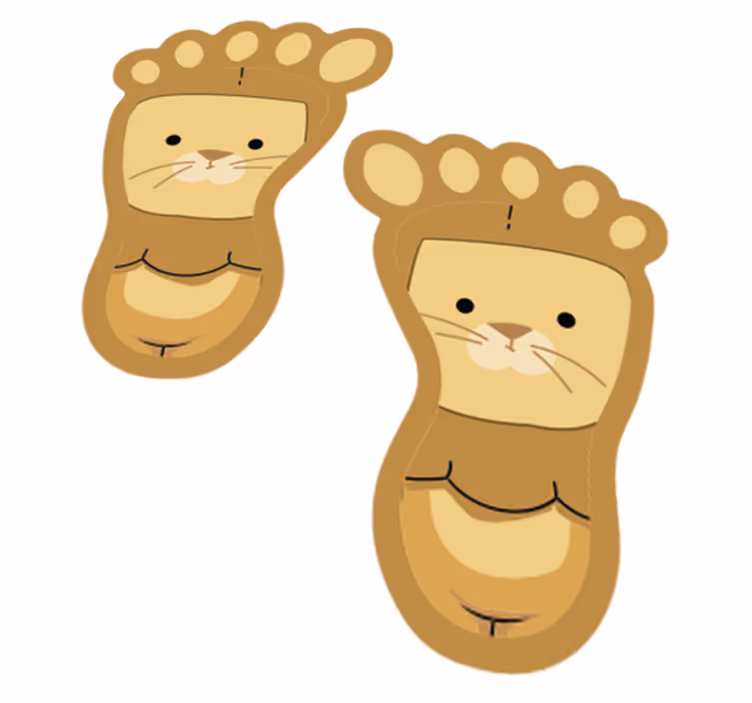 動物 ビニールマット 可愛い動物の足跡 - TENSTICKERS