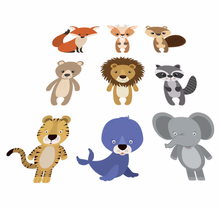 動物 ビニールマット 装飾キット - TENSTICKERS