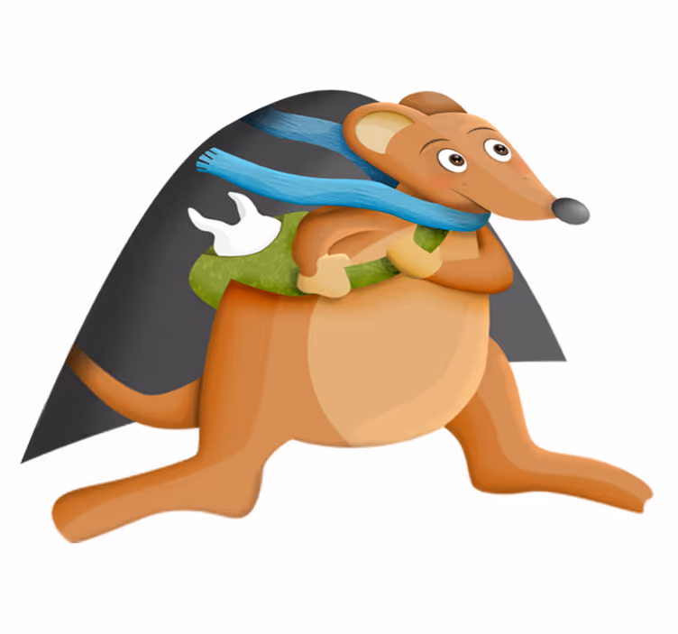 動物 ビニールマット 歯のマウス - TENSTICKERS