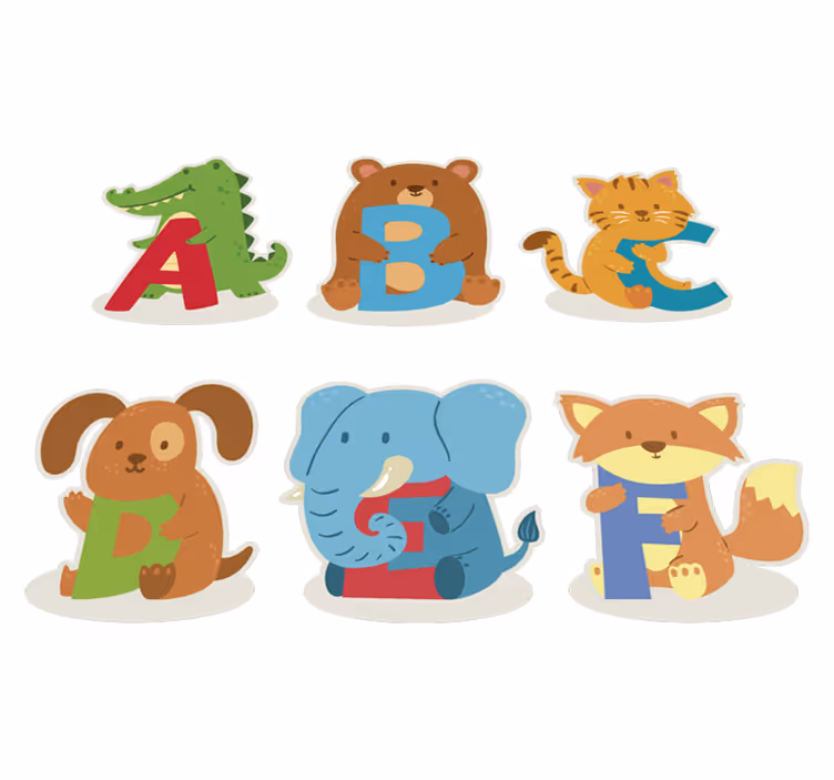 動物 ビニールマット アルファベット 動物 - TENSTICKERS