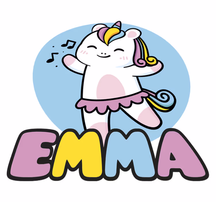 動物 ビニールマット バレリーナユニコーン - TENSTICKERS
