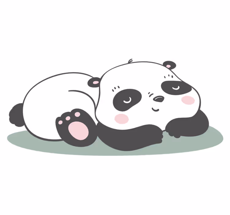 動物 ビニールマット パンダ イラスト - TENSTICKERS