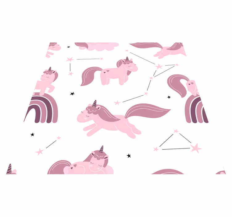動物 ビニールマット ユニコーンと星座 - TENSTICKERS
