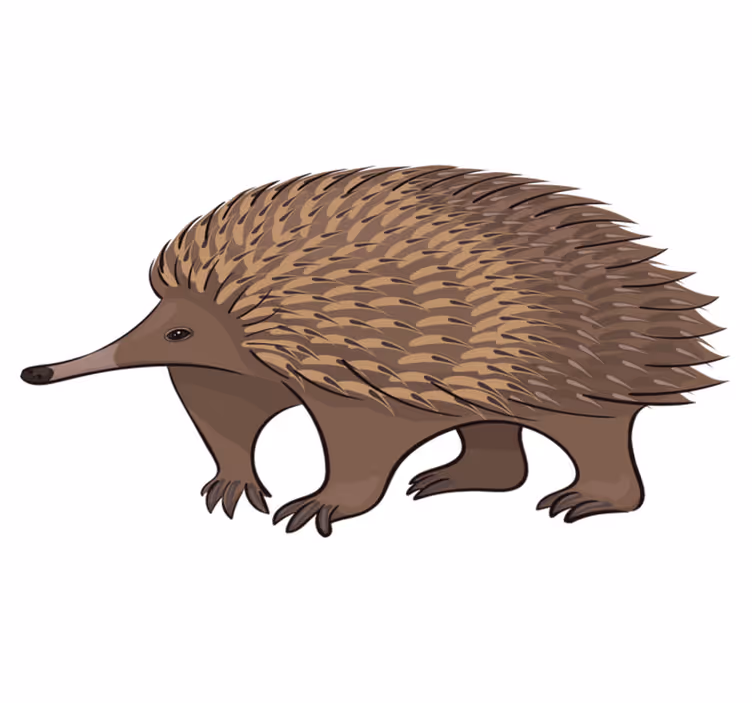 動物 ビニールマット かわいいハリネズミキャラクター - TENSTICKERS
