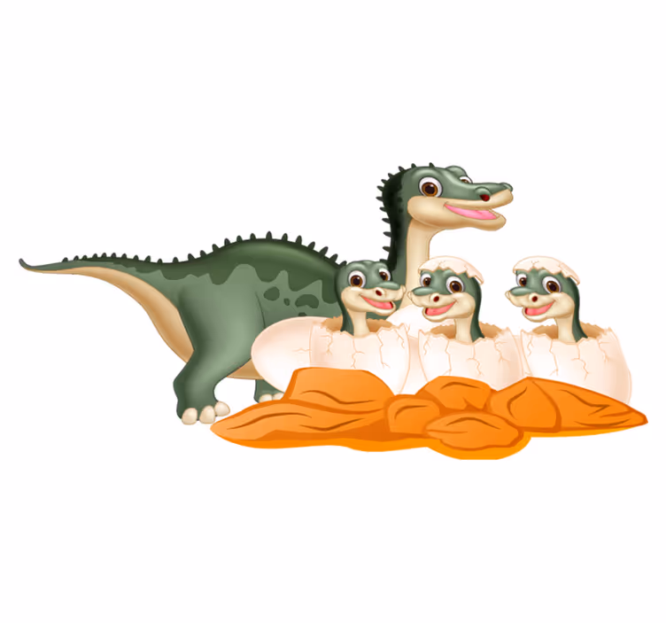 動物 ビニールマット 恐竜ファミリー - TENSTICKERS