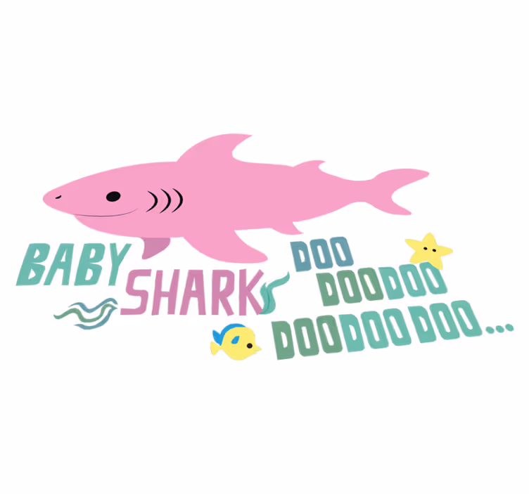 動物 ビニールマット ベイビーシャークの歌詞 - TENSTICKERS