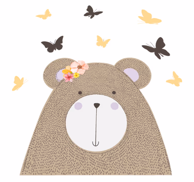 動物 ビニールマット かわいいクマのデザイン - TENSTICKERS