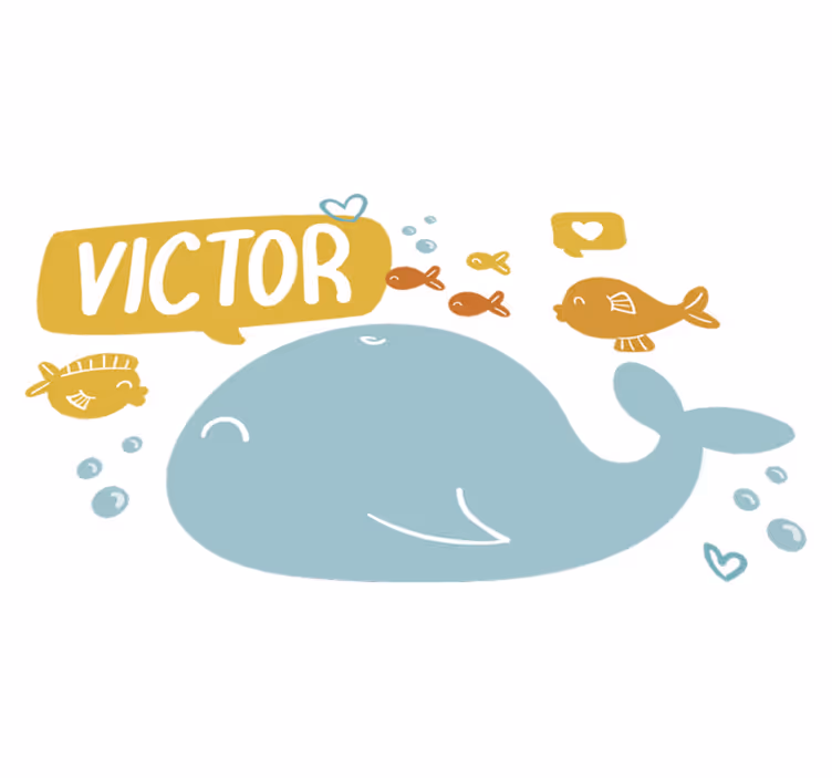 動物 ビニールマット かわいいクジラデザイン - TENSTICKERS