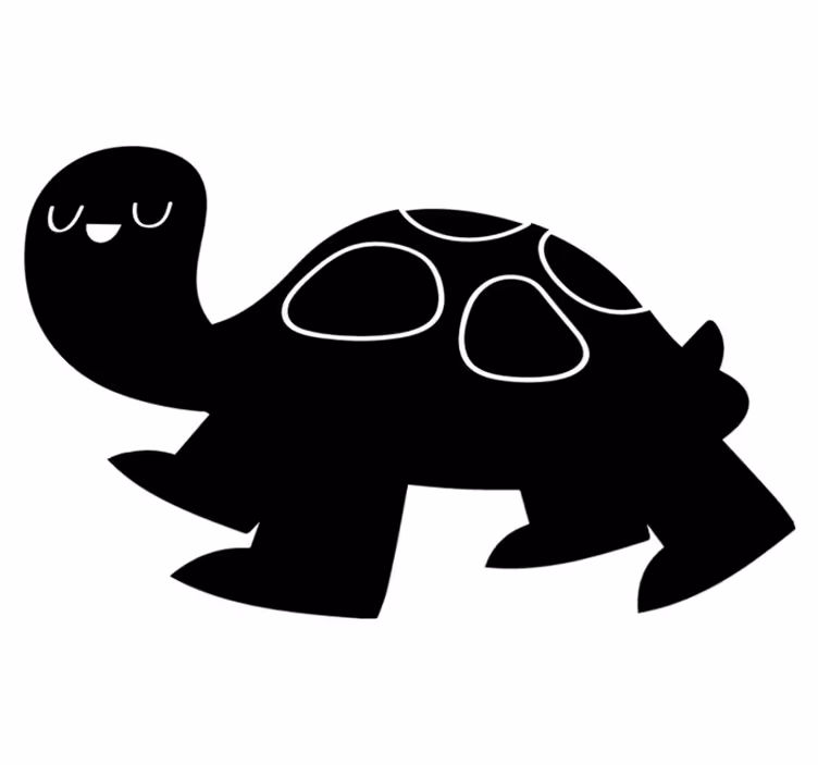 動物 ビニールマット 巨大な黒いカメ - TENSTICKERS