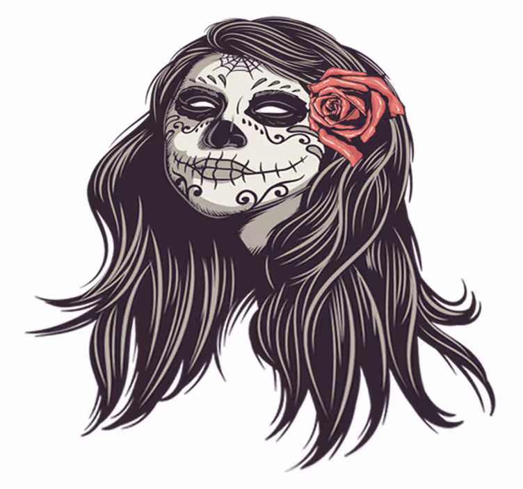 ハロウイン壁画死者の日の少女 - TENSTICKERS
